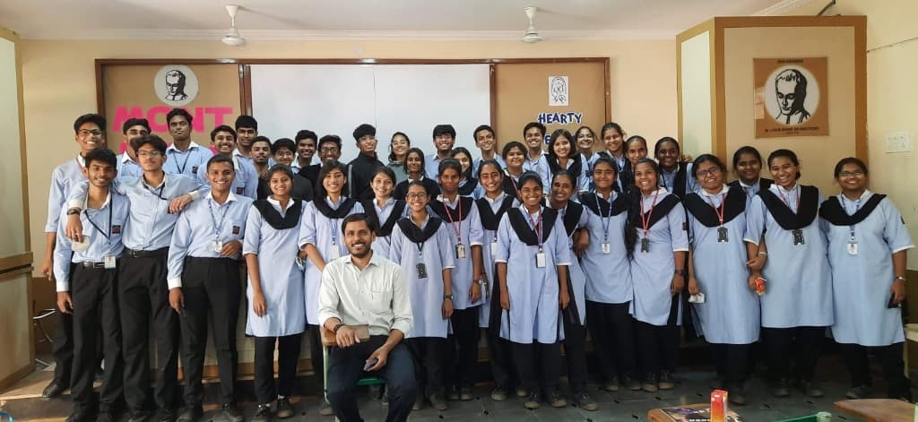 Annual Lit Club student assembly and delegation with faculty mentor in the college hall