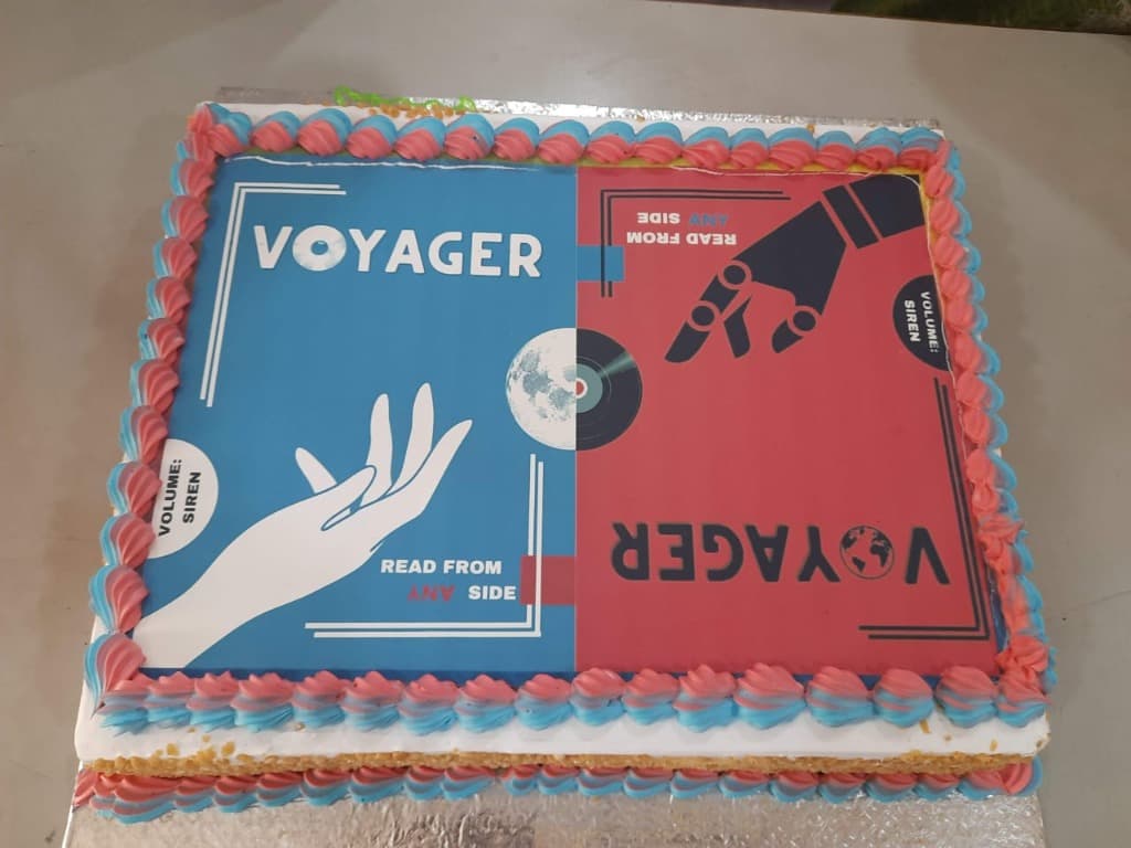 Celebration cake marking the release of 'VOYAGER — Volume: Siren (Read From Any Side)'