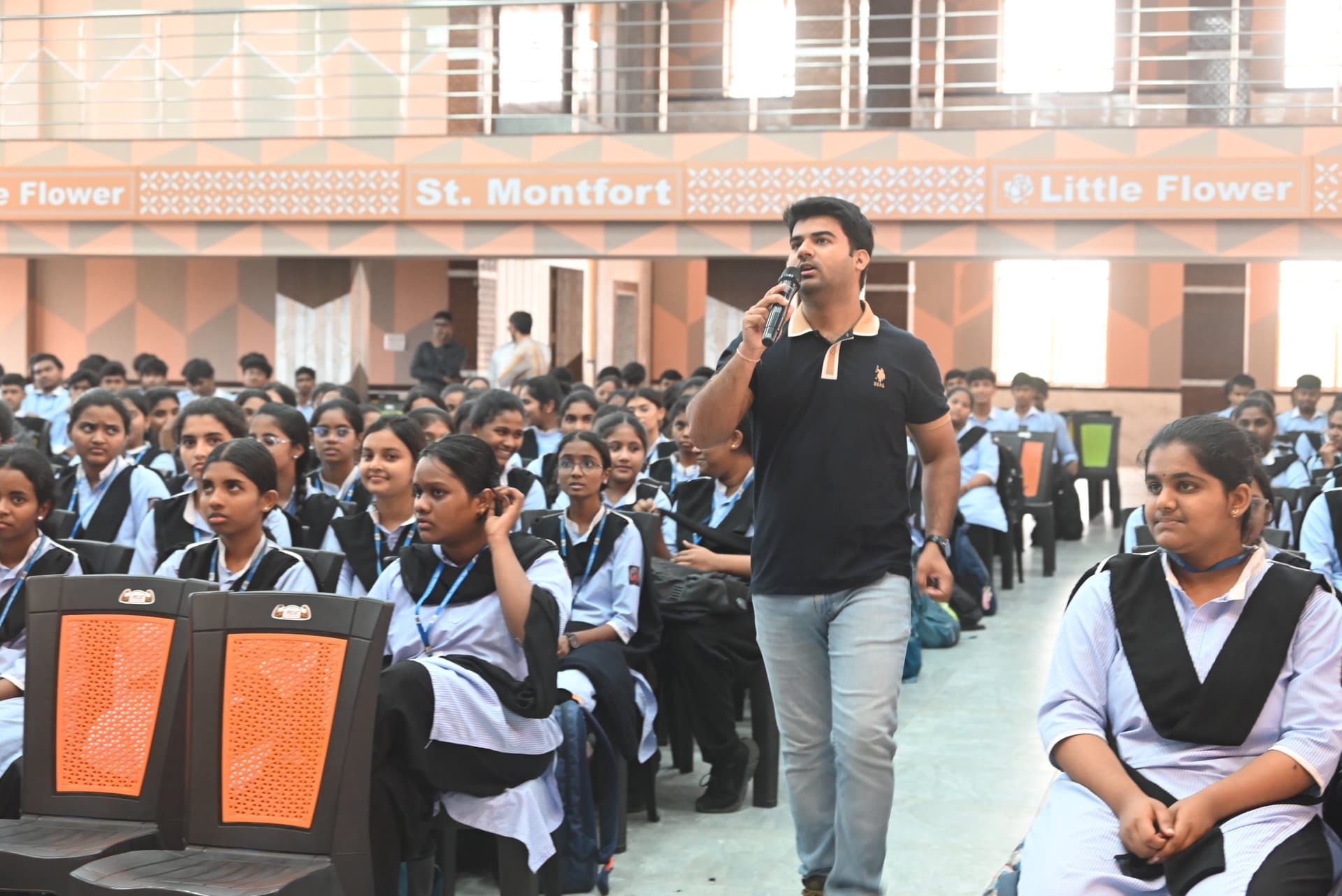 Morning Assembly Proceedings in St. Montfort Auditorium