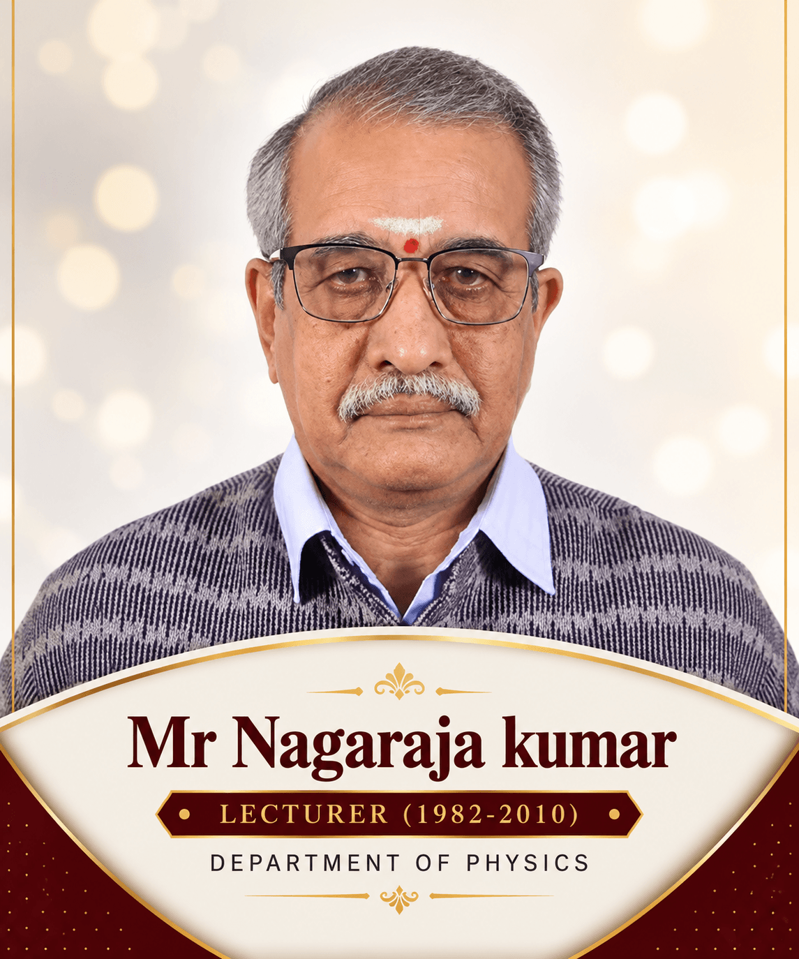 MR. K NAGARAJ KUMAR