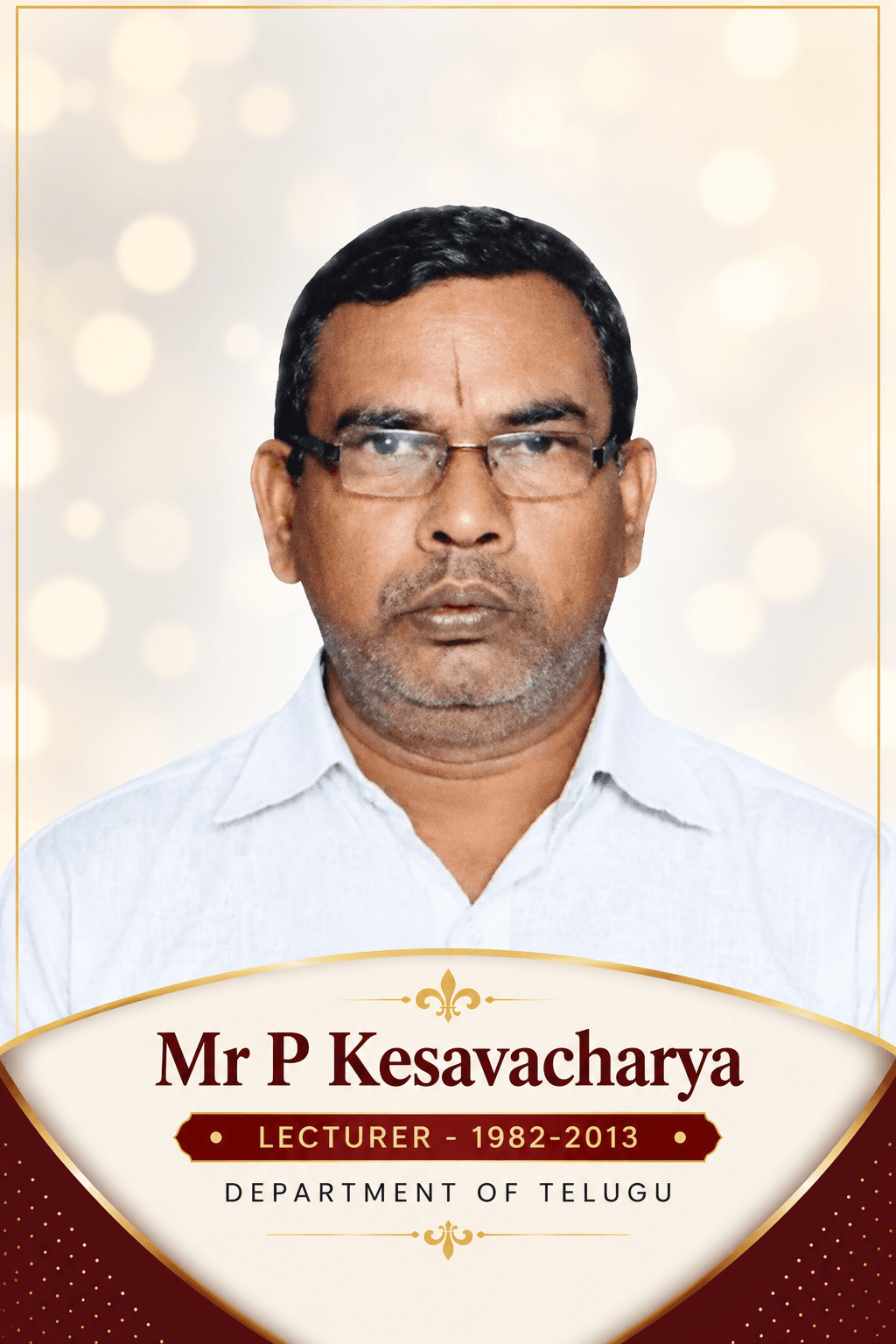 DR. K PESAVACHARYULU