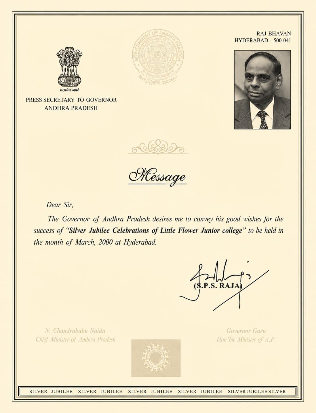 Governor's message