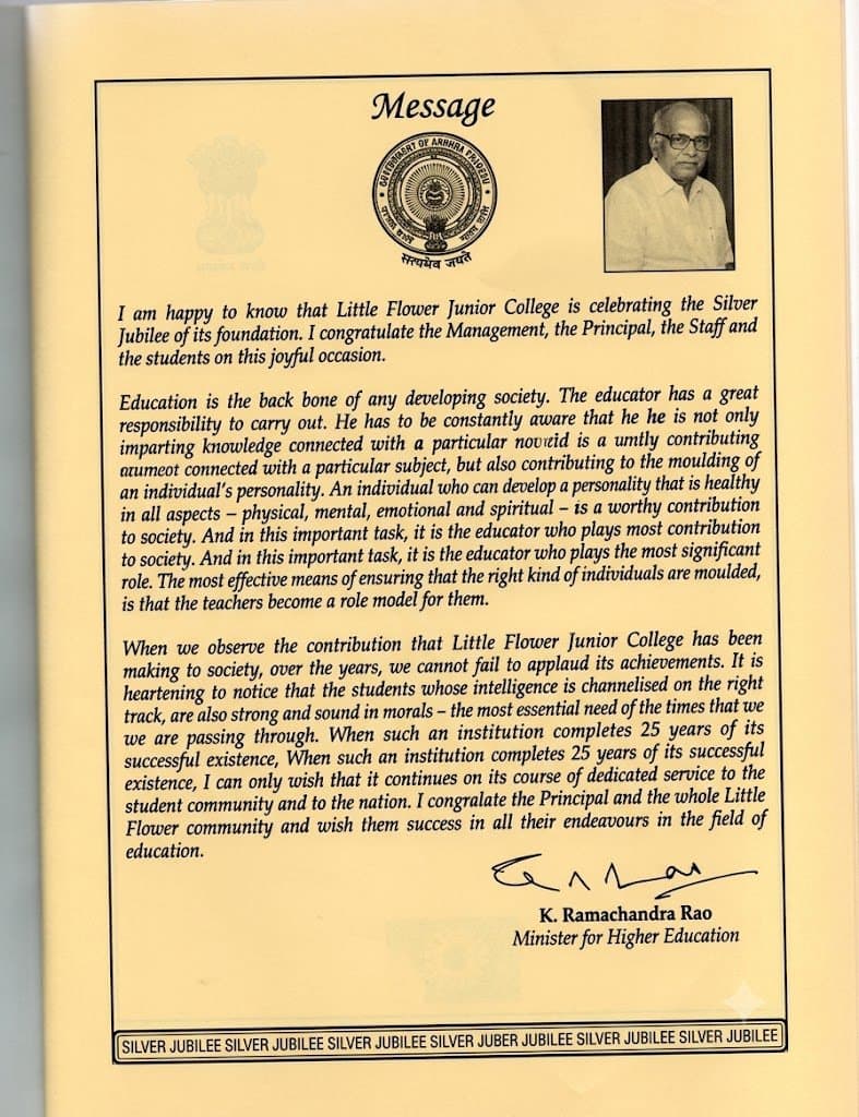 Minister for Higher Education Commendation