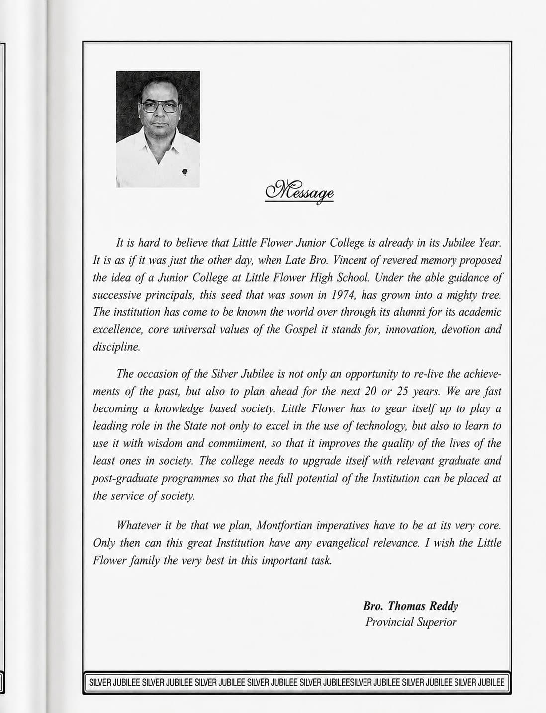 Silver Jubilee Souvenir — Management Address