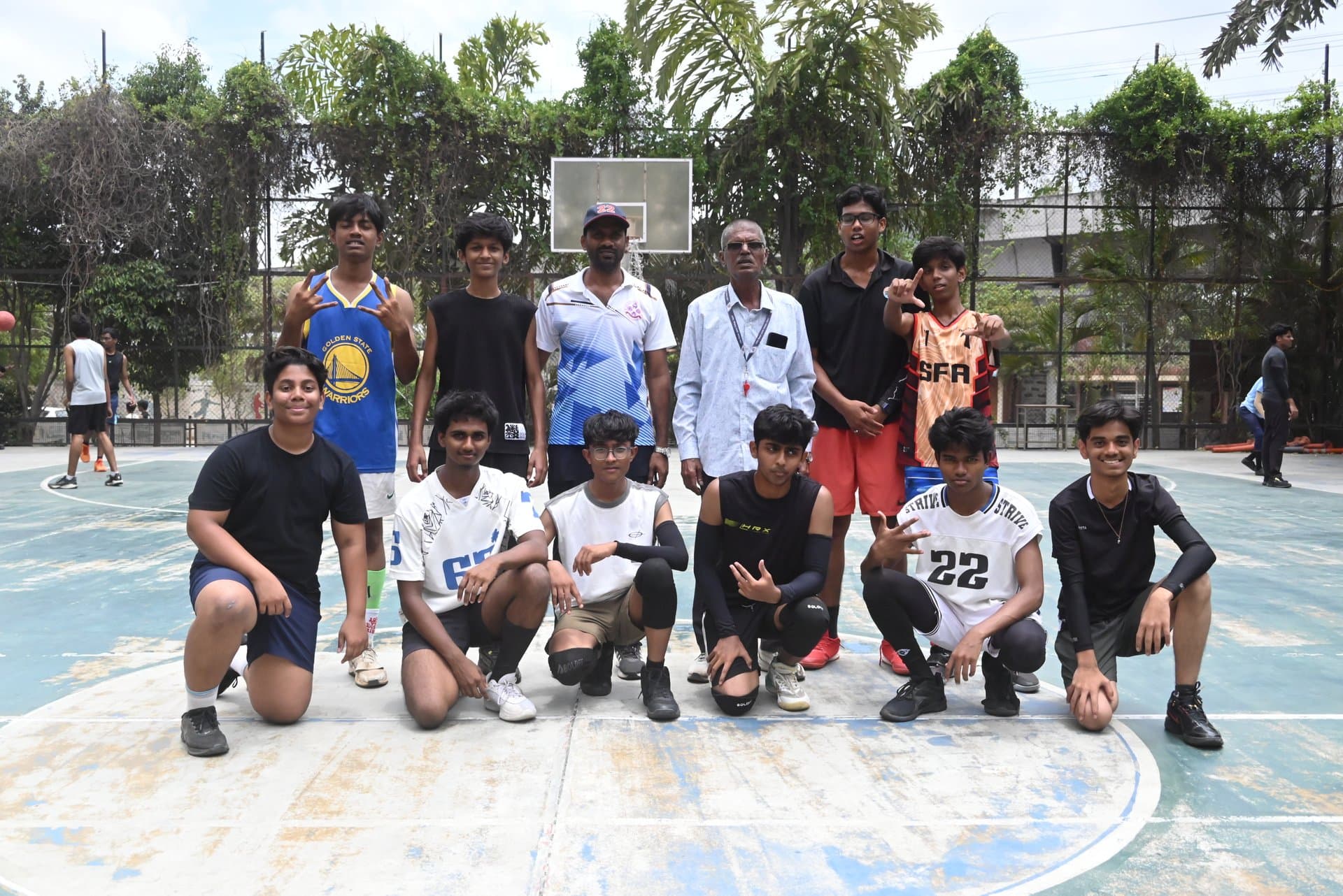 Basketball Team Squad with Physical Director